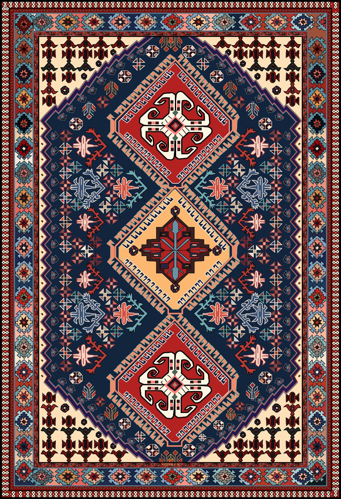 PERSIAN PRINT CARPET